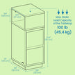 Set of 2 Narrow Side Tables – Wood – Beige – Slim Design with 2 Drawers and 1 Open Compartment