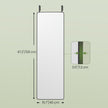 Full-Length Mirror – Tempered Glass – Ink Black – Rectangular Design, Wall or Over-Door Mounting