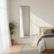 Full-Length Mirror – Tempered Glass – Ink Black – Rectangular Design, Wall or Over-Door Mounting