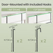 Full-Length Mirror – Tempered Glass – Ink Black – Rectangular Design, Wall or Over-Door Mounting