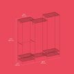 Portable Wardrobe – Heavy-Duty Metal – White – Adjustable Shelves and Hanging Rails