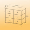 Dresser – Metal Frame and Fabric – Rustic Brown and Black – 6 Storage Drawers