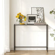 Console Table – Tempered Glass – Gold – Sturdy Metal Frame with Adjustable Feet