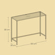 Console Table – Tempered Glass – Gold – Sturdy Metal Frame with Adjustable Feet