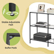 Console Table – Tempered Glass – Black – 3-Tier Design for Hallway and Living Room