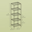 5-Tier Shelf – Tempered Glass – Clear – Versatile Storage Rack for Home and Office