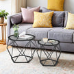 Round Coffee Table Set – Steel – Modern – Removable Tabletop