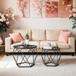 Round Coffee Table Set – Steel – Modern – Removable Tabletop