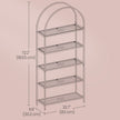 5-Tier Tempered Glass Shelving Unit – Steel Frame – Gold – Versatile Storage for Living Room, Study, or Bathroom