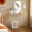 Console Table – Tempered Glass – Gold – Modern Design with Adjustable Feet
