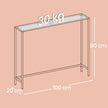 Console Table – Tempered Glass – Gold – Modern Design with Adjustable Feet