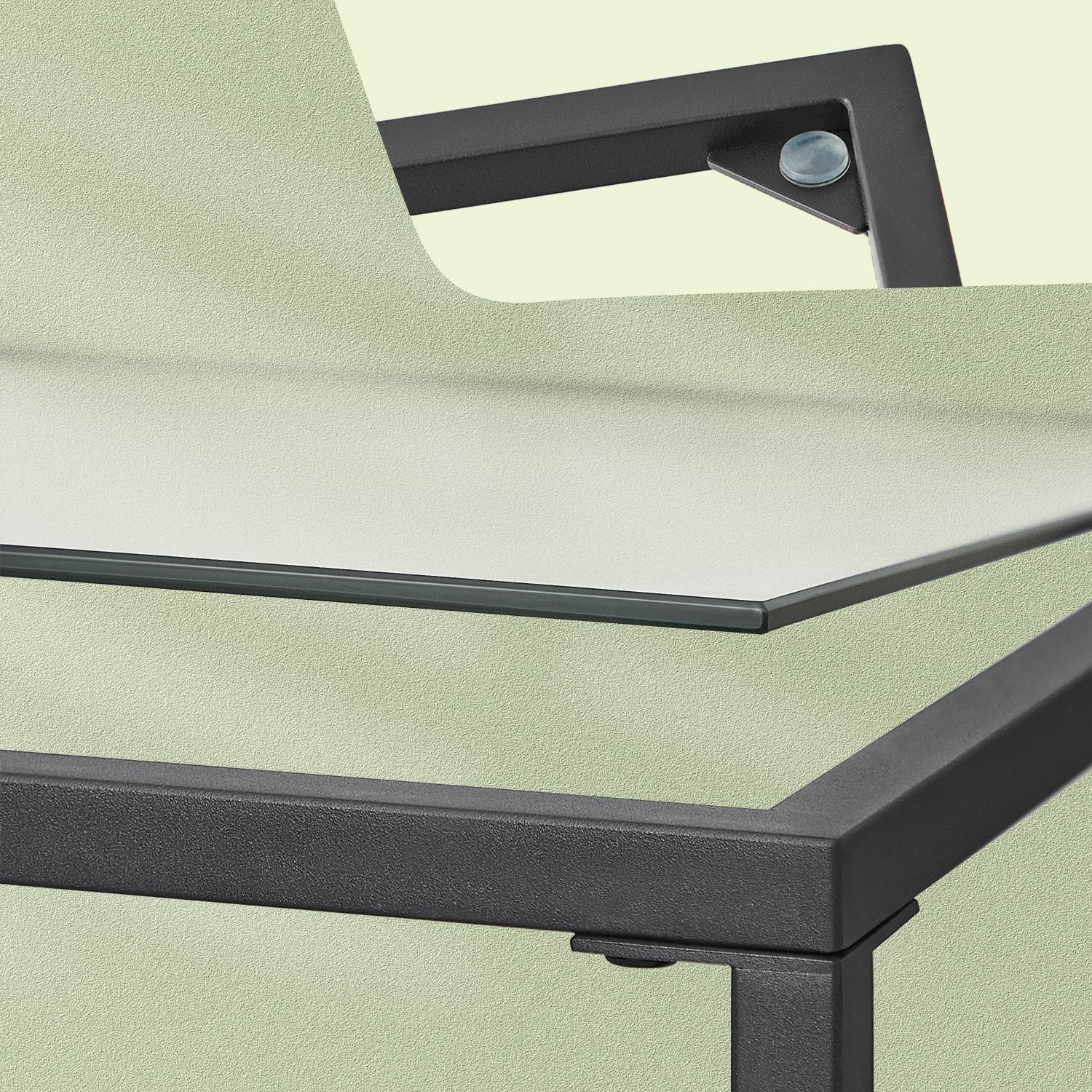 Entryway Table – Tempered Glass – Black – Easy Assembly with Adjustable Feet