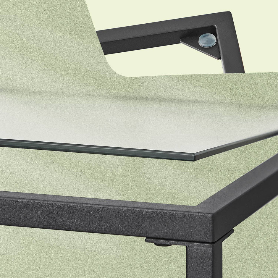 Entryway Table – Tempered Glass – Black – Easy Assembly with Adjustable Feet