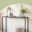 Entryway Table – Tempered Glass – Black – Easy Assembly with Adjustable Feet