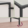 Entryway Table – Tempered Glass – Black – Easy Assembly with Adjustable Feet