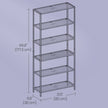 6-Tier Bookshelf – Tempered Glass – Clear – Easy Assembly Storage Rack
