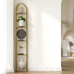 5-Tier Corner Shelf – Glass – Golden – Versatile Free Standing Storage Unit