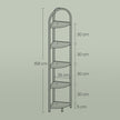 5-Tier Corner Shelf – Glass – Golden – Versatile Free Standing Storage Unit