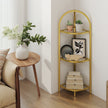 3-Tier Corner Shelf – Tempered Glass – Metal Frame – Multi-Purpose Organizer