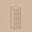 Bathroom Floor Storage Cabinet – Wood – Laurel Green – Freestanding Unit with 4 Drawers