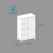 Bathroom Floor Storage Cabinet – Wood – Cloud White – Freestanding with 4 Drawers and 1 Door