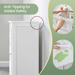 Bathroom Floor Storage Cabinet – MDF – White – 4 Drawers with Adjustable Shelf