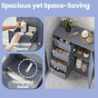 Bathroom Floor Storage Cabinet – Wood – Cloud White – Freestanding with 4 Drawers and 1 Door
