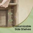 Shoe Bench – Wood – Natural Finish – 10-Compartment Storage with Padded Seat and Adjustable Shelves