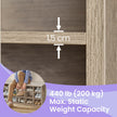 Shoe Bench – Wood – Natural Finish – Padded Seat with 15 Compartment Storage