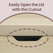 Shoe Storage Bench – Wooden – Beige – Padded Seat with 3 Compartments