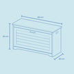 Shoe Bench – Wood – White – Flip-Up Door with Adjustable Interior Shelf and Side Handles