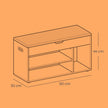 Entryway Storage Bench – Wood – Brown – Hidden Compartments with Padded Seat and Shoe Organiser