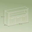 Toy Storage Cabinet – Engineered Wood – Laurel Green – Mobile with 3 Drawers