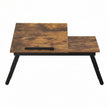 Bed Tray – Wood – Rustic Brown – Adjustable Tilting Top with Height Adjustable Folding Legs