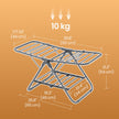 Clothes Drying Rack – Metal – Silver – Foldable 2-Level Space-Saving Design