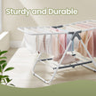 Clothes Drying Rack – Metal – Silver – Foldable 2-Level Space-Saving Design