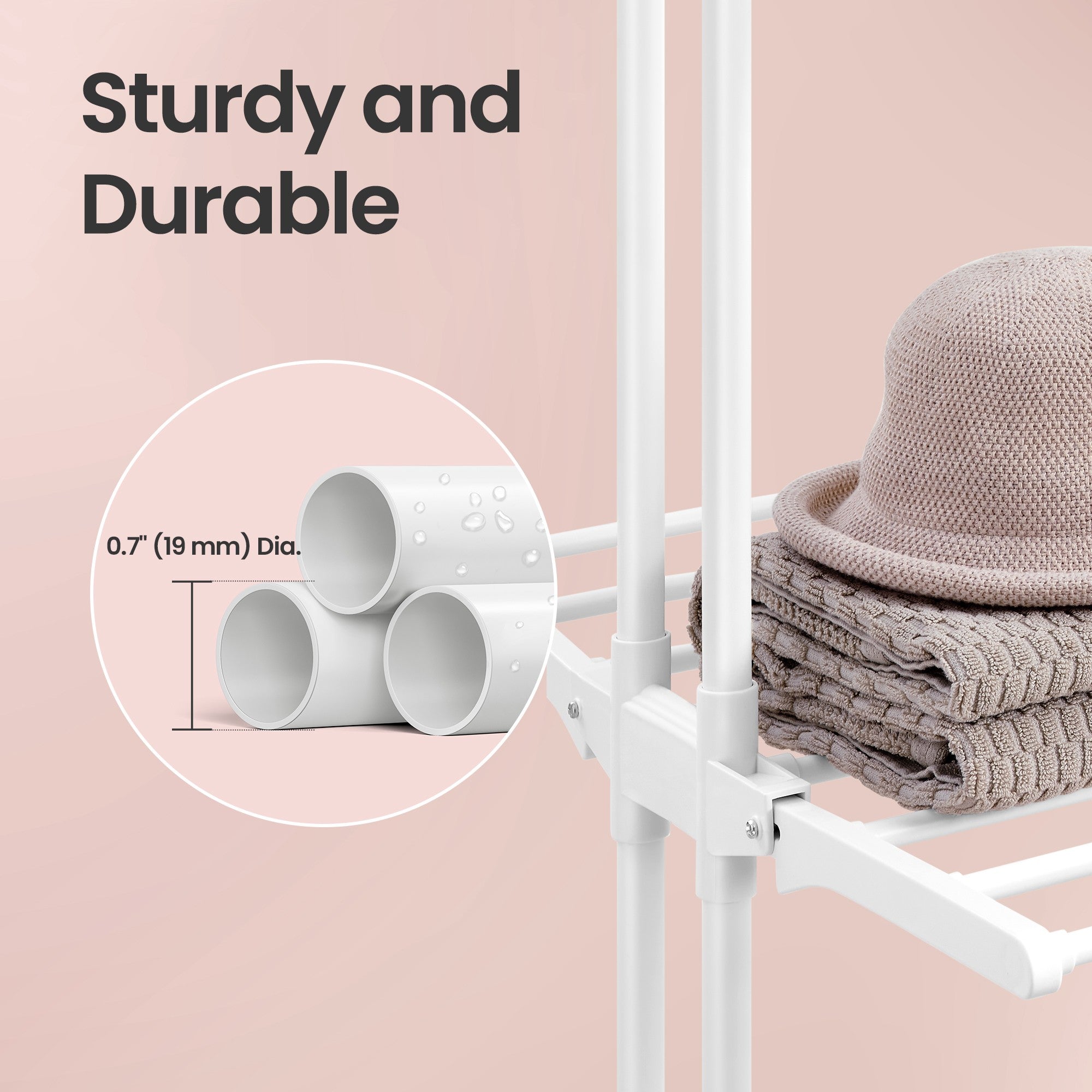 Folding Laundry Drying Rack – Stainless Steel – Gray – 4-Tier Design with Foldable Wings
