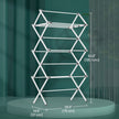 Foldable Clothes Drying Rack – Steel – White – Indoor/Outdoor Use, Compact Design