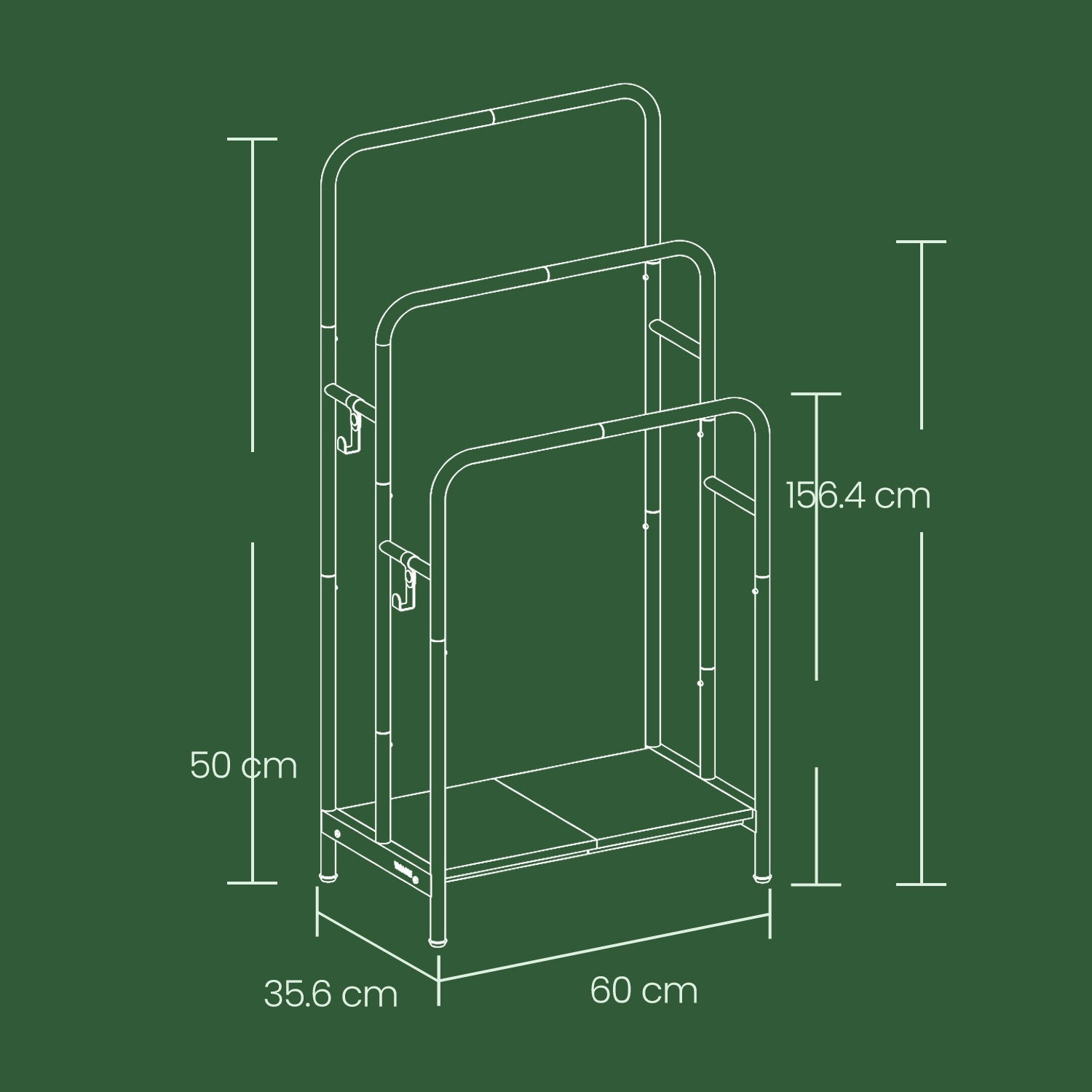 Freestanding Towel Rack – Metal – Ink Black and Ebony – 3-Tier with Storage Shelf and Hooks