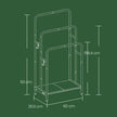 Freestanding Towel Rack – Metal – Ink Black and Ebony – 3-Tier with Storage Shelf and Hooks