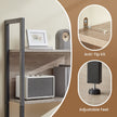 5-Tier Bookshelf – Steel – Rustic Brown and Black – Stable Structure for Living Room and Office