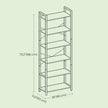 6-Tier Bookshelf – Steel Frame – Special Walnut and Black – Freestanding Design for Living Room, Bedroom, Home Office