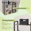 6-Tier Bookshelf – Steel Frame – Special Walnut and Black – Freestanding Design for Living Room, Bedroom, Home Office
