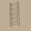 5-Tier Bookcase – Metal Frame – Rustic Brown and Black – Freestanding Design for Home Office and Living Spaces