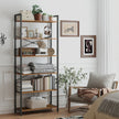 6-Tier Storage Rack – Steel Frame – Special Walnut and Black – Freestanding Multi-Use Shelf Unit