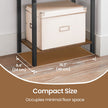 4-Tier Bookshelf – Metal and Wood – Industrial Style – Space-Saving Design