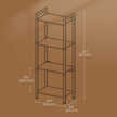 4-Tier Bookshelf – Metal and Wood – Industrial Style – Space-Saving Design