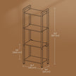 4-Tier Bookshelf – Metal and Wood – Industrial Style – Space-Saving Design
