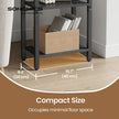 4-Tier Bookshelf – Metal and Wood – Industrial Style – Space-Saving Design