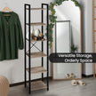 6-Tier Storage Rack – Wood – Greige – Versatile for Living Room, Home Office, Study